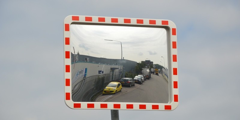 Miroir de sécurité routière inox, Miroirs routiers