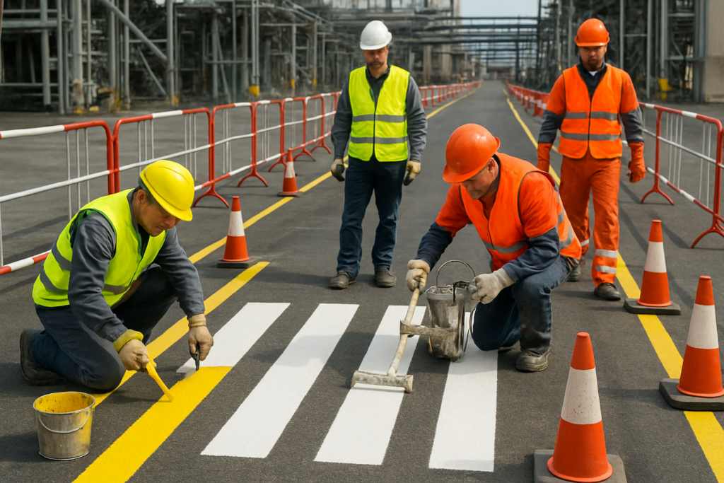 découvrez les normes essentielles pour le marquage des allées piétonnes en usine, incluant la largeur minimale requise et les protections obligatoires pour assurer la sécurité des employés.
