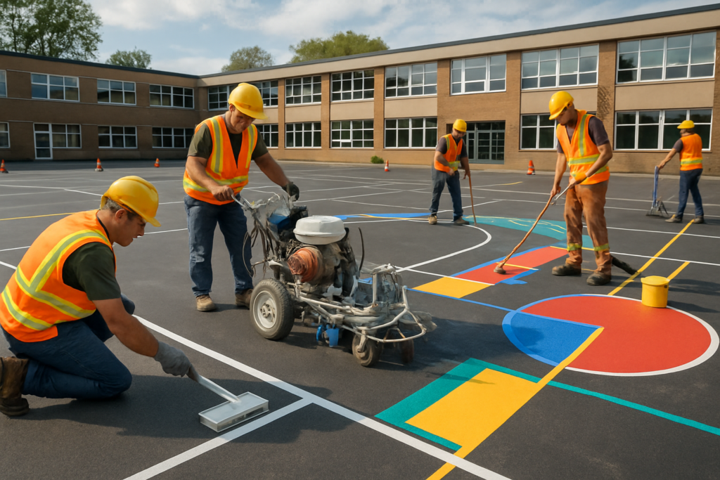 découvrez les tarifs 2025 pour le marquage de terrain de sport et de cour d'école, avec des informations claires et précises pour planifier vos projets.