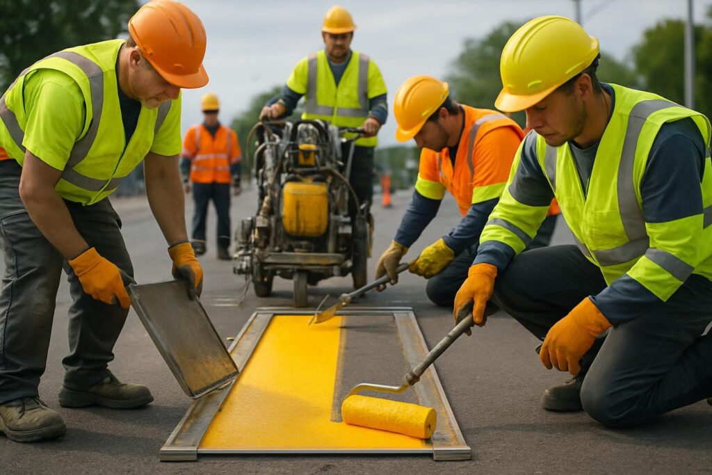 découvrez pourquoi le marquage jaune est privilégié pour les installations temporaires, en assurant visibilité, sécurité et signalisation efficace sur les chantiers et événements.